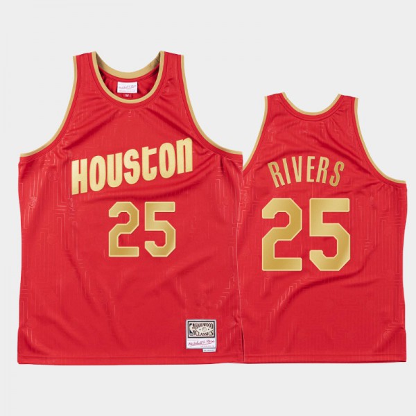 Austin Rivers Houston Rockets #25 Men's 2020 Chinese New Year Hardwood Classics Jersey - Red