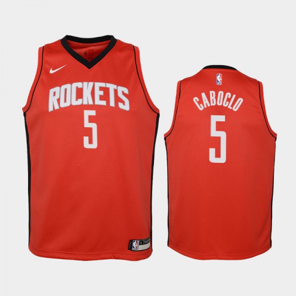 Bruno Caboclo Houston Rockets #5 Youth Icon 2019-20 Jersey - Black