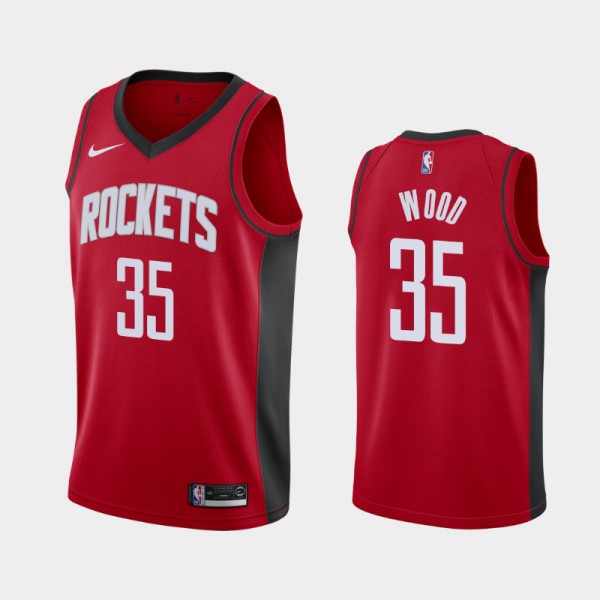 Christian Wood Houston Rockets #35 Men's Icon 2020-21 Jersey - Red